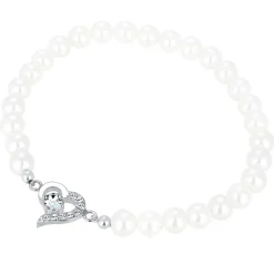 Elli "Armband Herz | Perle & Kristall< Symbol-schmuck|Herz-schmuck