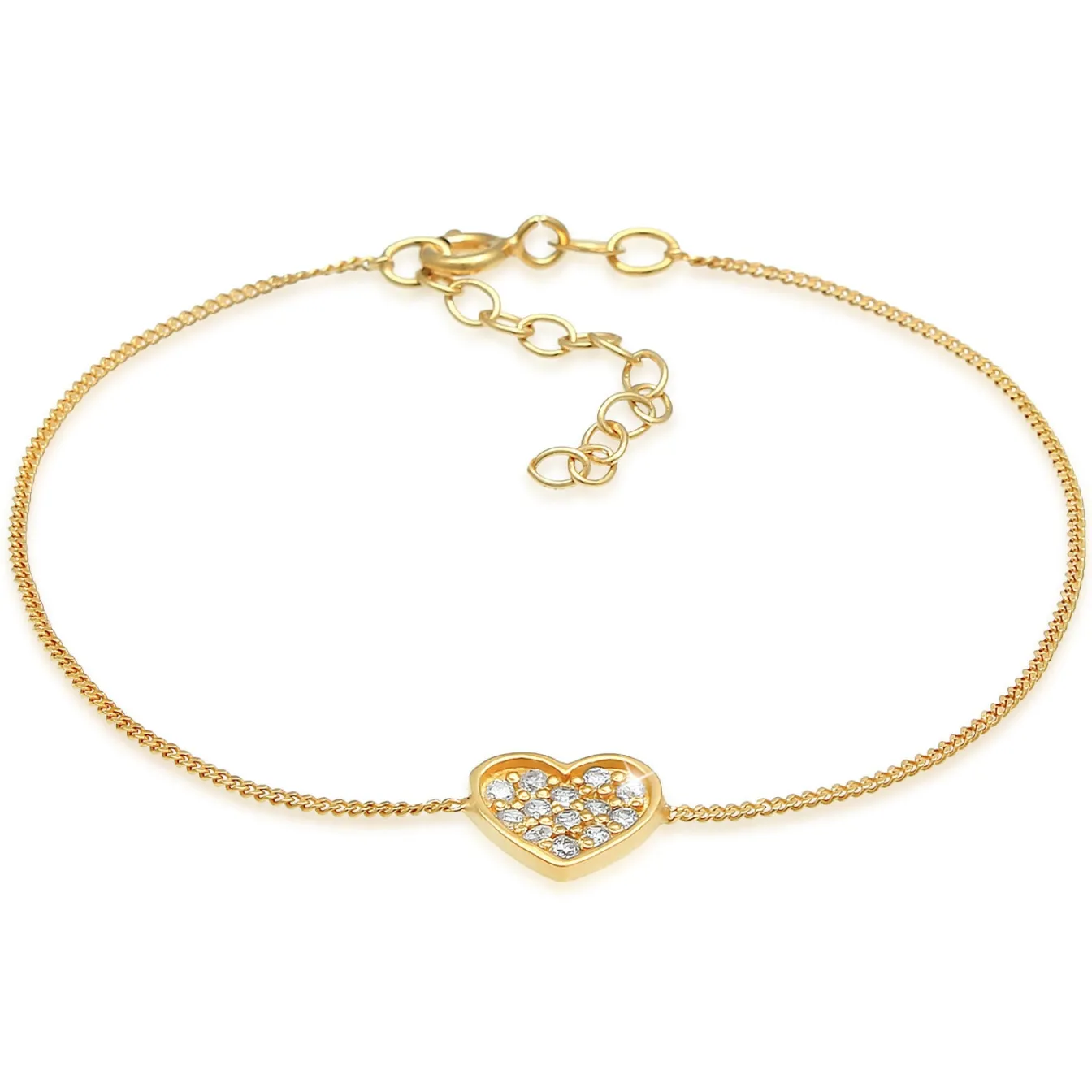 Elli "Armband Herz | Zirkonia ( Weiß )< Symbol-schmuck|Herz-schmuck