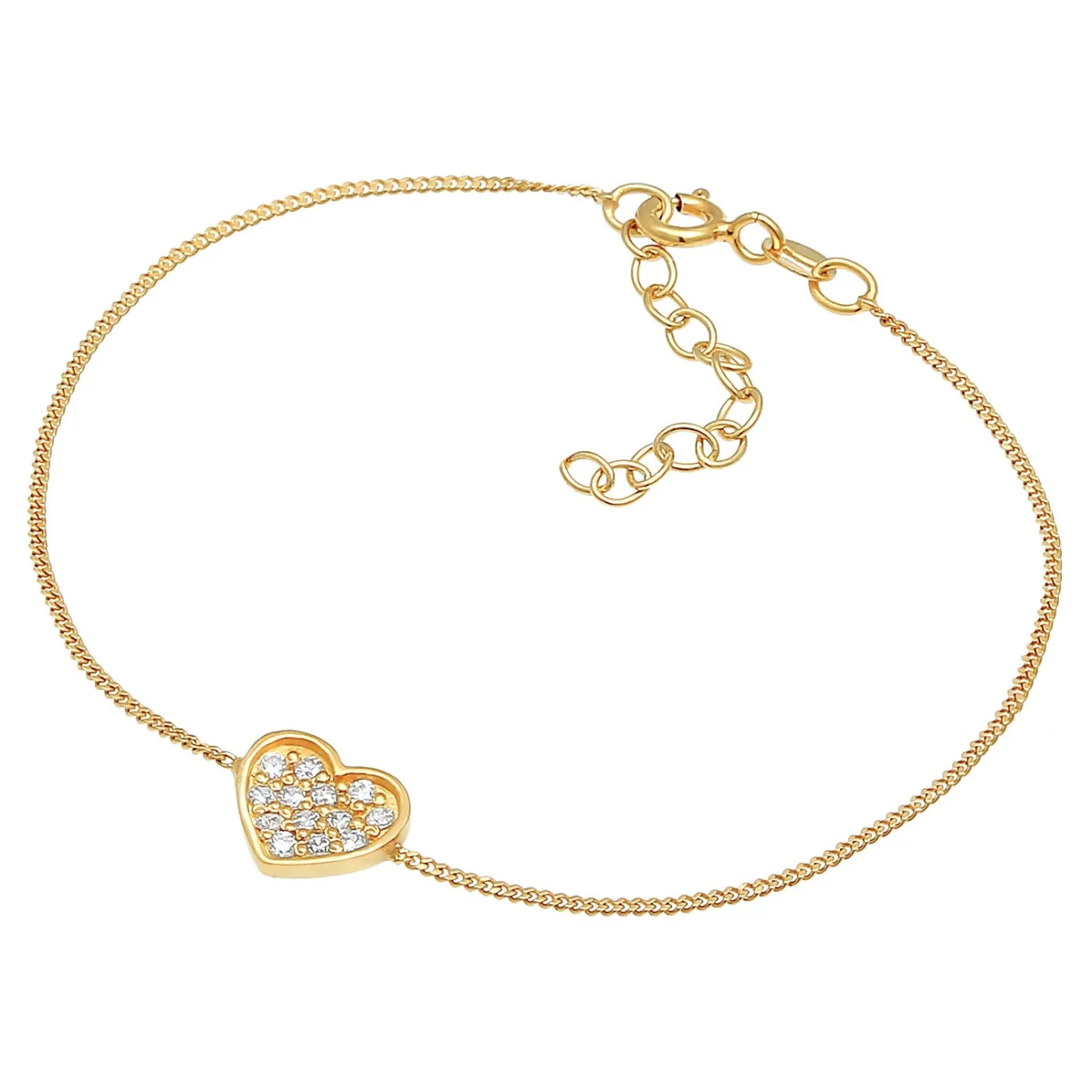 Elli "Armband Herz | Zirkonia ( Weiß )< Symbol-schmuck|Herz-schmuck