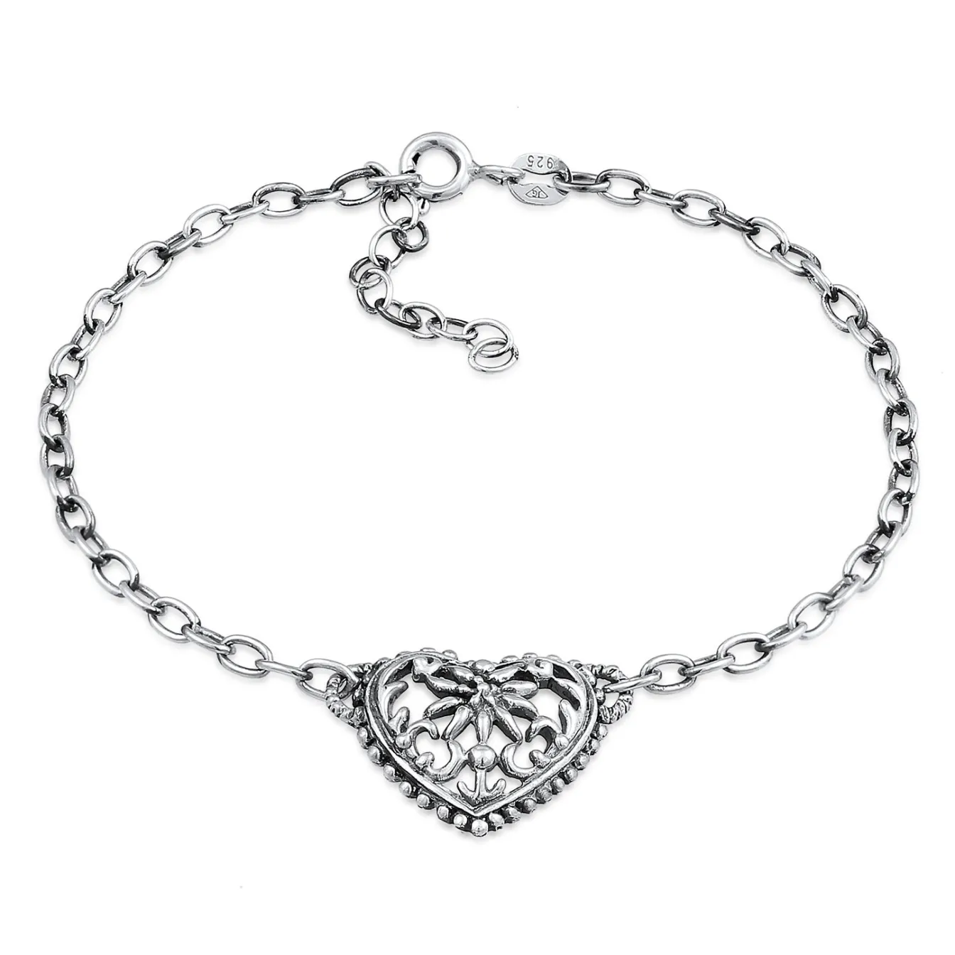 Elli "Armband Herz Edelweiss< Symbol-schmuck|Herz-schmuck