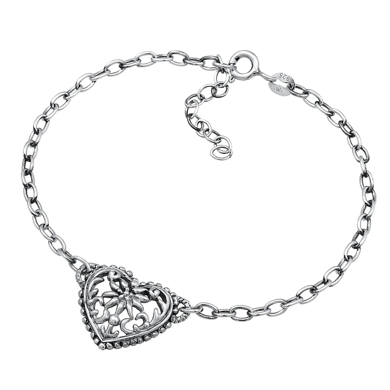 Elli "Armband Herz Edelweiss< Symbol-schmuck|Herz-schmuck