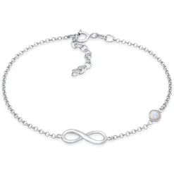 Elli "Armband Infinity | Mondstein (Weiß)< Symbol-schmuck|Herz-schmuck