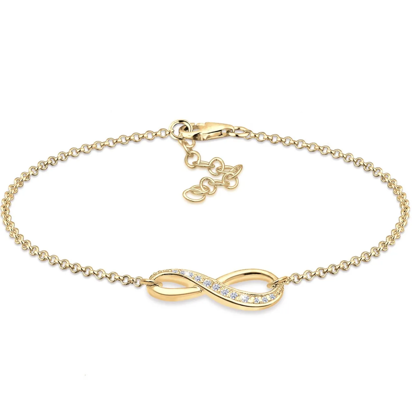 Elli "Armband Infinity | Zirkonia ( Weiß )< Roségold|Symbol-schmuck