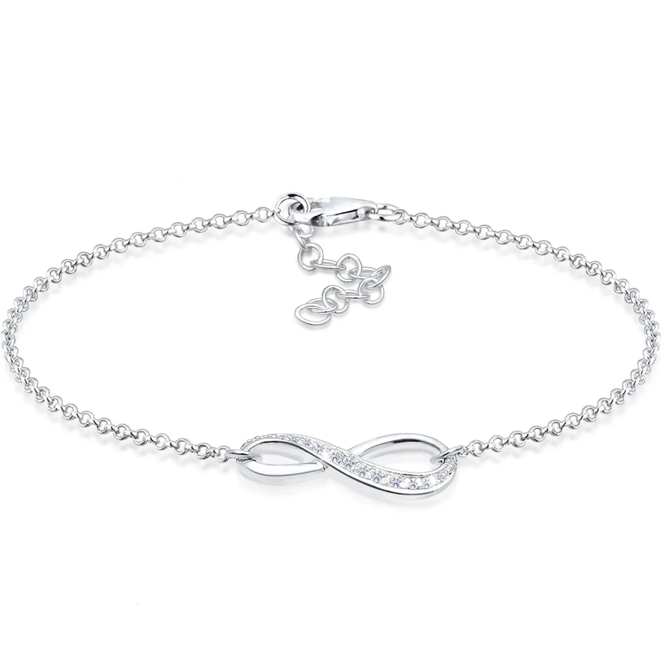 Elli "Armband Infinity | Zirkonia ( Weiß )< Roségold|Symbol-schmuck