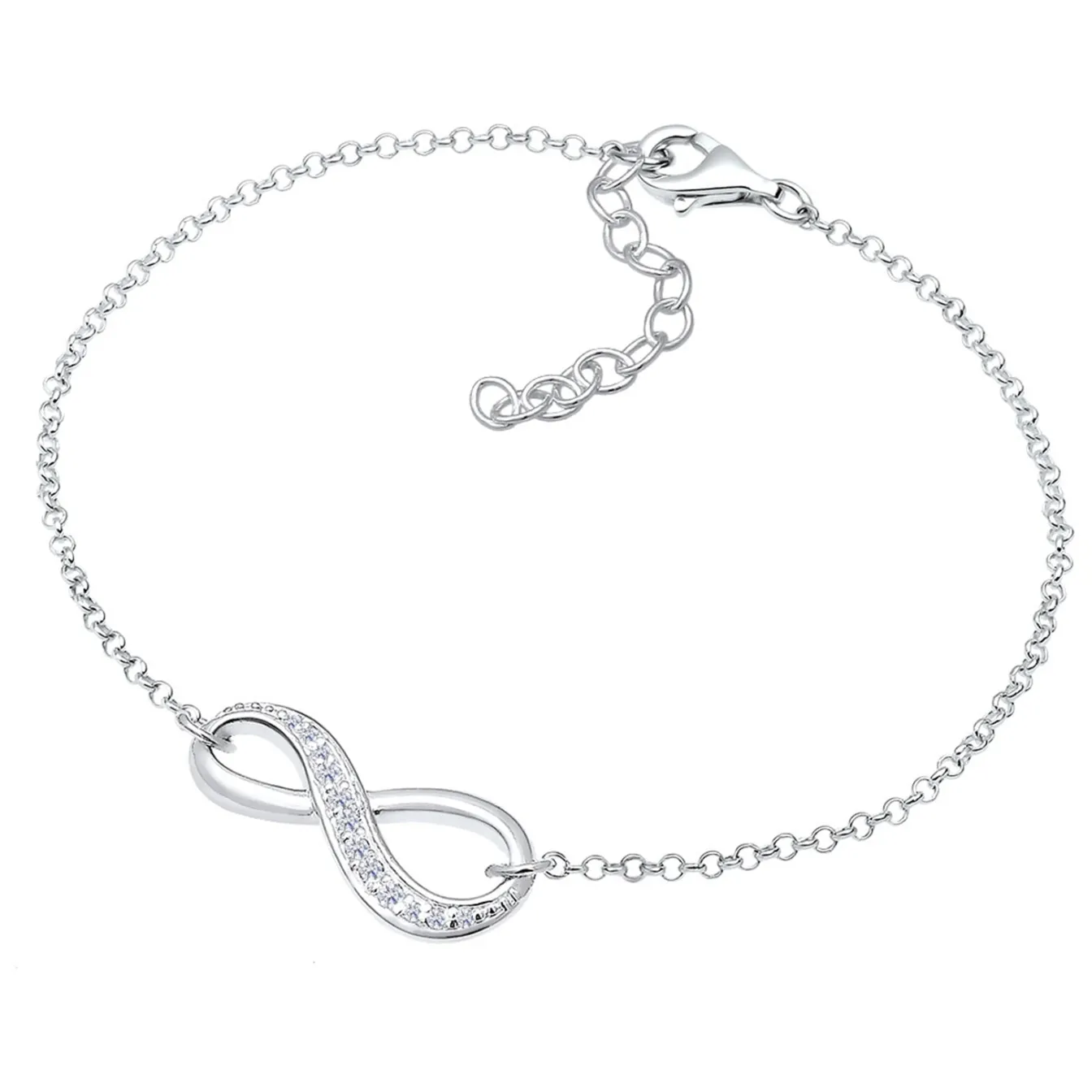 Elli "Armband Infinity | Zirkonia ( Weiß )< Roségold|Symbol-schmuck