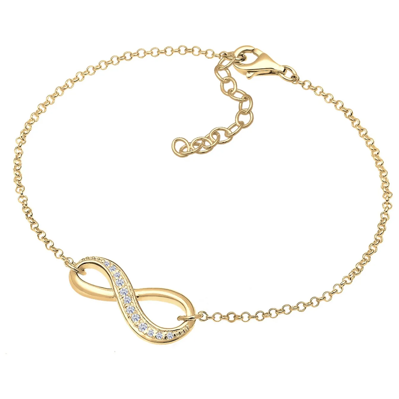 Elli "Armband Infinity | Zirkonia ( Weiß )< Roségold|Symbol-schmuck