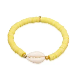Elli "Armband Kauri Muschel | Heishi Perlen (Bunt)< Perlen|Armbänder