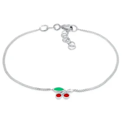 Elli "Armband Kirsche | Kristall ( Rot )<Kinder Kinderschmuck