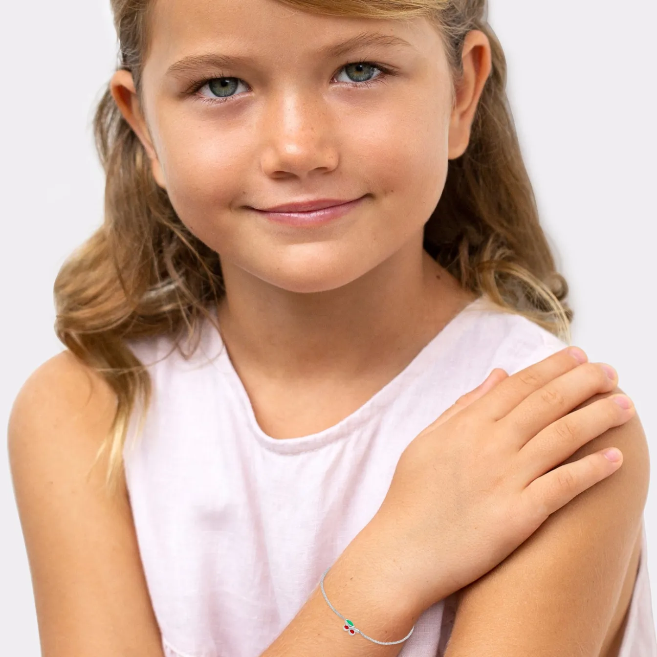 Elli "Armband Kirsche | Kristall ( Rot )<Kinder Kinderschmuck