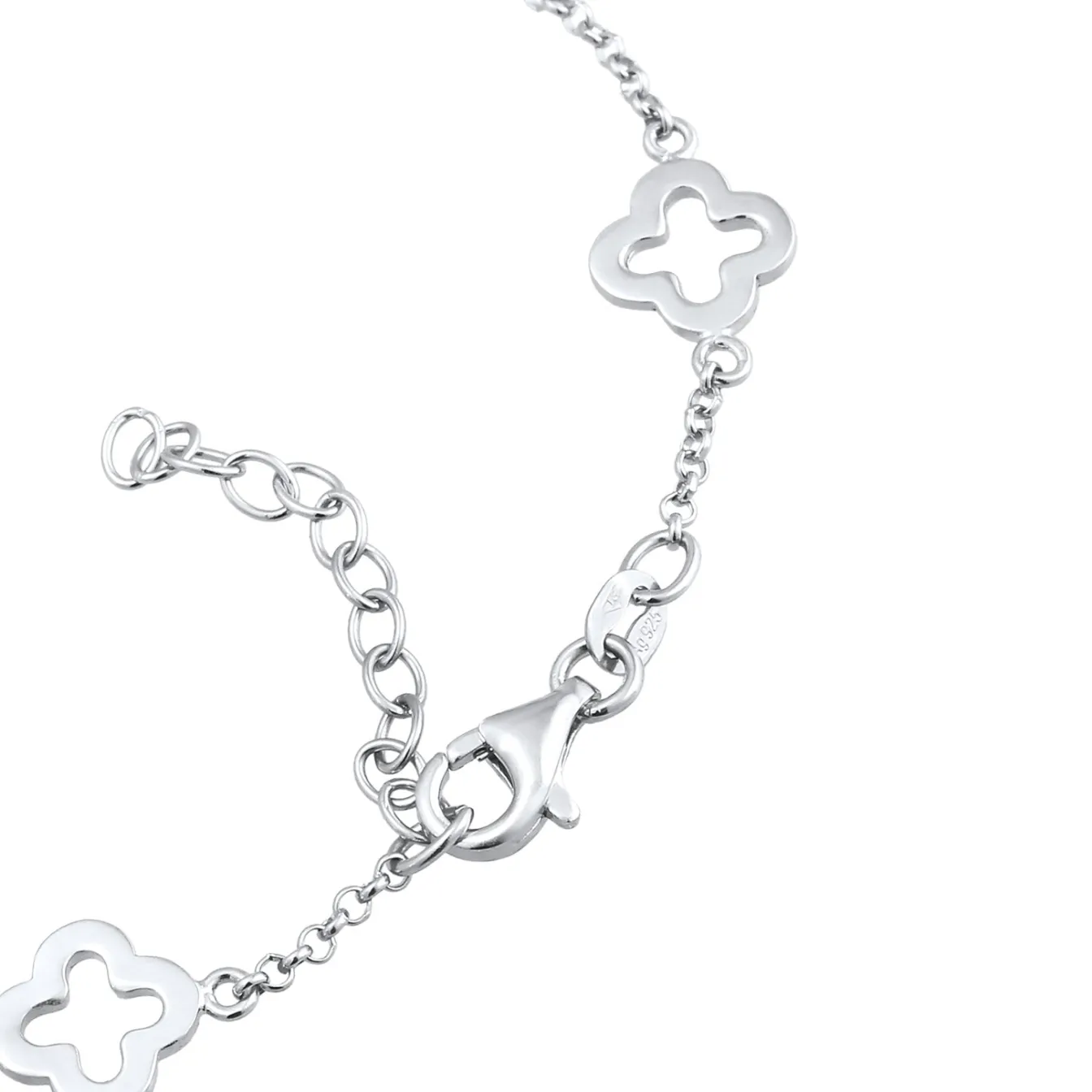 Elli "Armband Kleeblatt | Zirkonia (Weiß)< Vergoldet|Symbol-schmuck