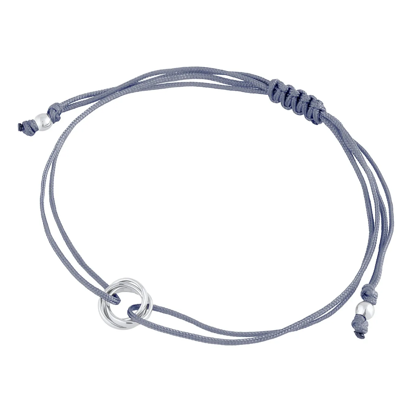 Elli "Armband Kreis | Nylon (Grau)< Armbänder