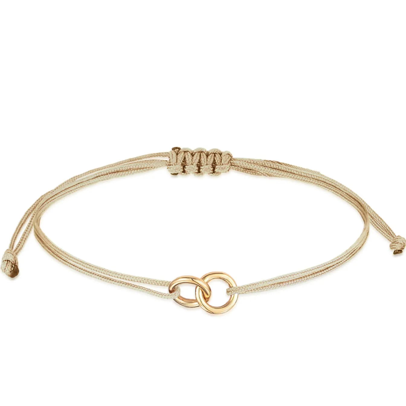 Elli "Armband Kreis Geo | Nylon (Braun)< Armbänder|Vergoldet