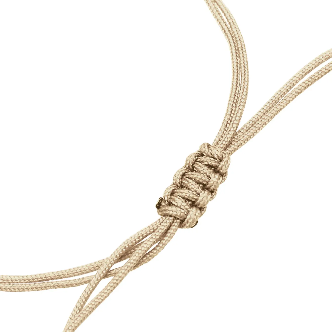 Elli "Armband Kreis Geo | Nylon (Braun)< Armbänder|Vergoldet