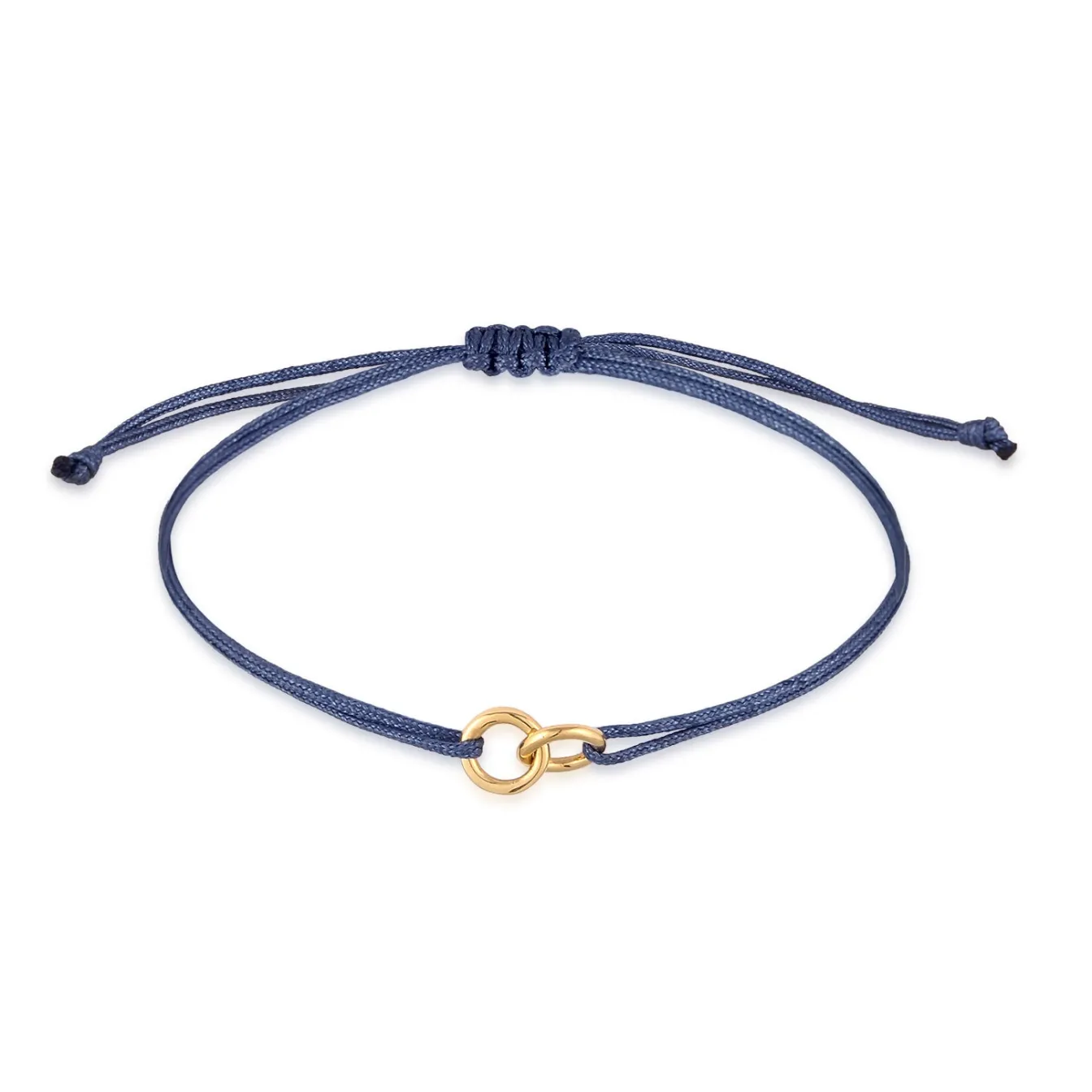 Elli "Armband Kreis Geo | Nylon (Braun)< Armbänder|Vergoldet