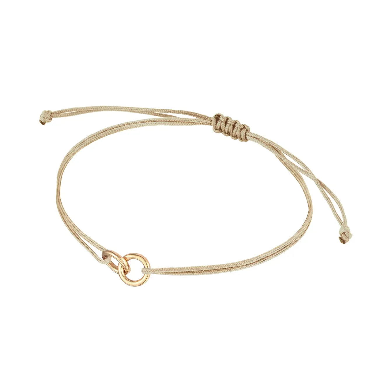 Elli "Armband Kreis Geo | Nylon (Braun)< Armbänder|Vergoldet