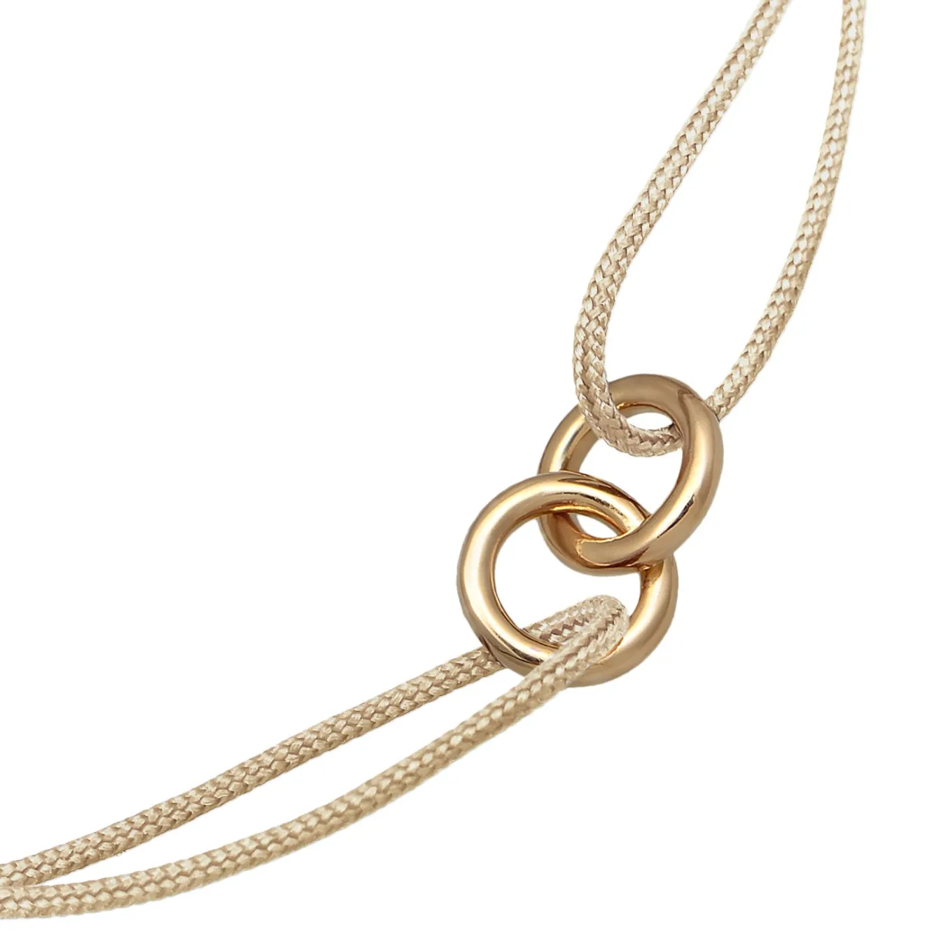 Elli "Armband Kreis Geo | Nylon (Braun)< Armbänder|Vergoldet