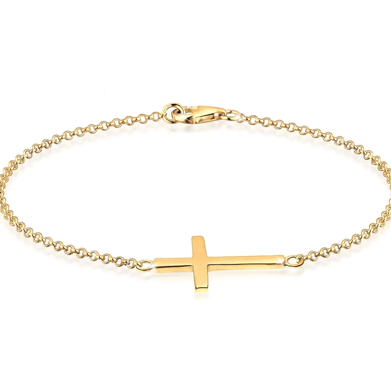 Elli "Armband Kreuz< Roségold|Symbol-schmuck