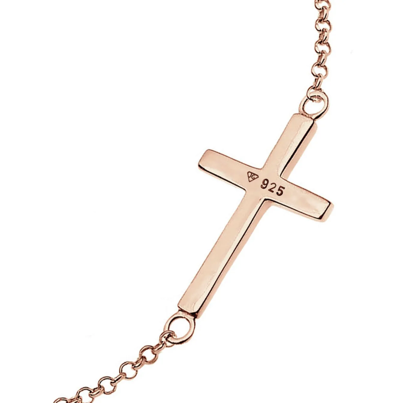 Elli "Armband Kreuz< Roségold|Symbol-schmuck