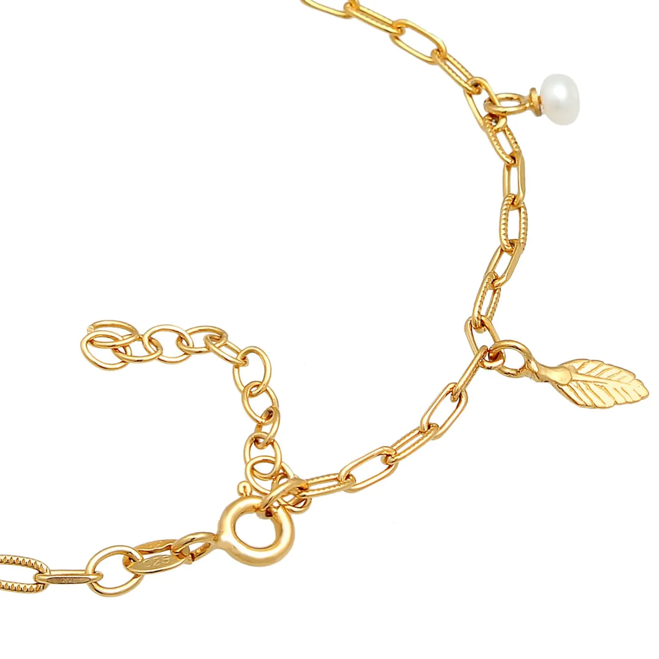 Elli "Armband Kreuz Feder Herz | Perle< Symbol-schmuck|Herz-schmuck
