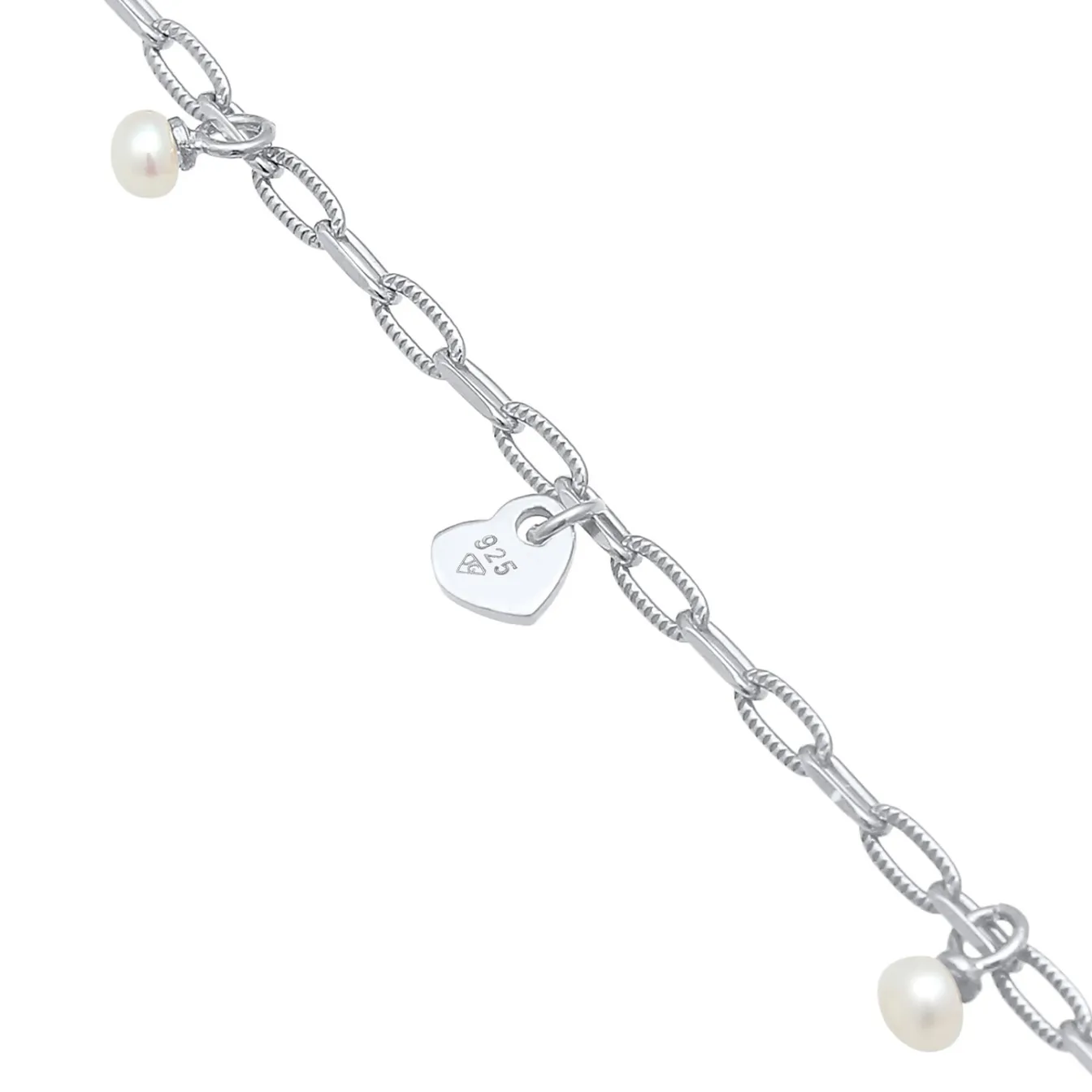 Elli "Armband Kreuz Feder Herz | Perle< Symbol-schmuck|Herz-schmuck