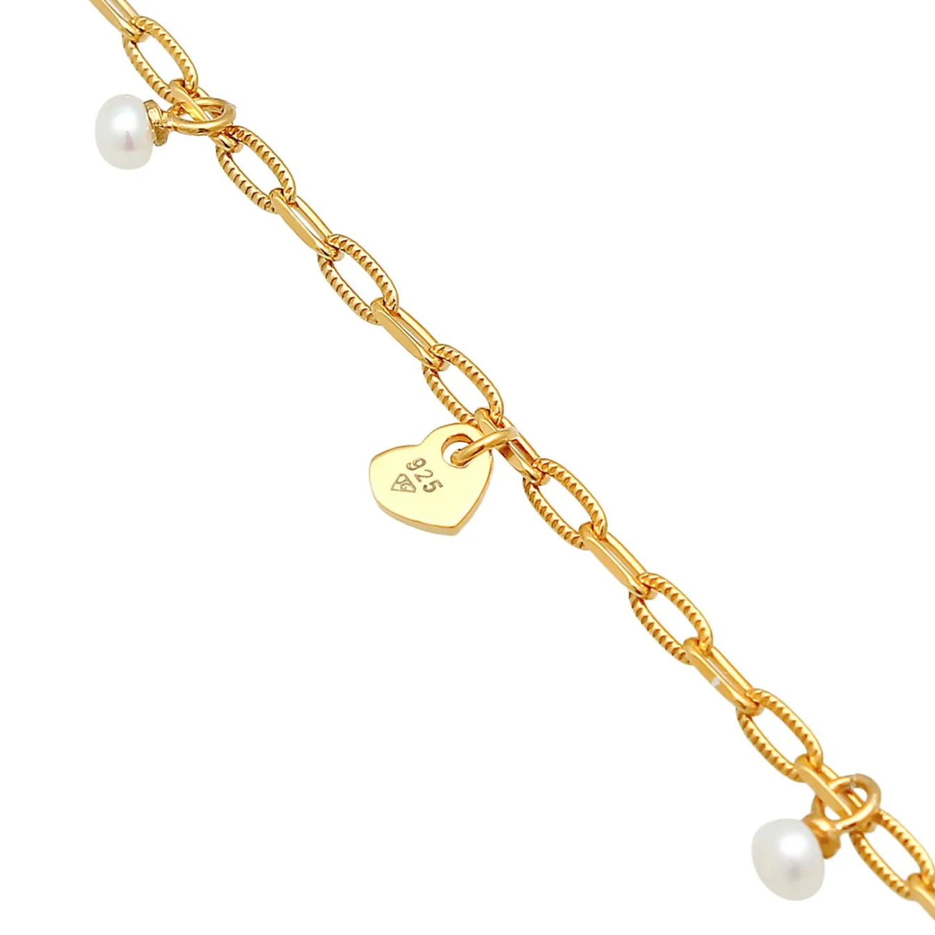 Elli "Armband Kreuz Feder Herz | Perle< Symbol-schmuck|Herz-schmuck