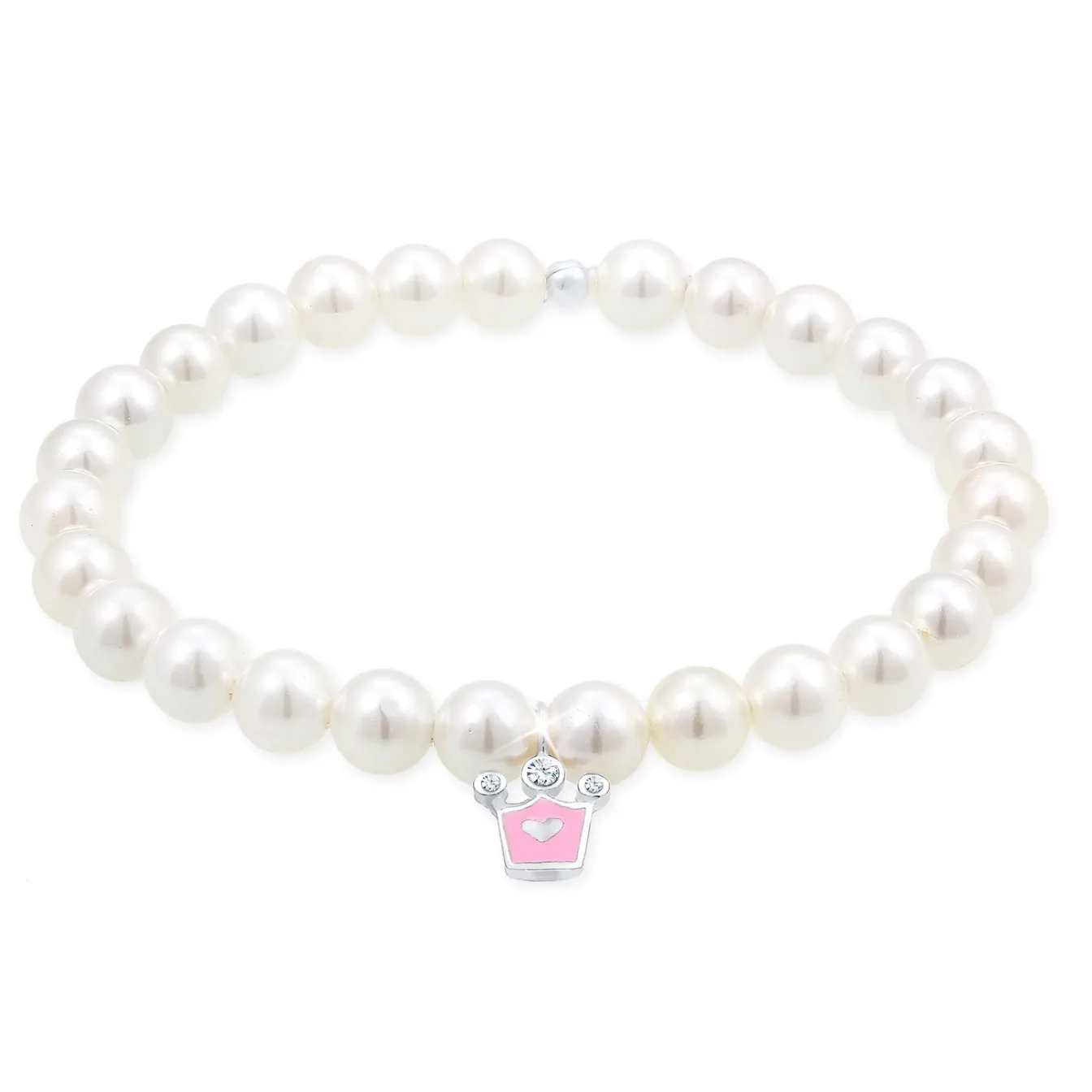 Elli "Armband Krone | Kristall ( Weiß )<Kinder Symbol-schmuck|Kinderschmuck