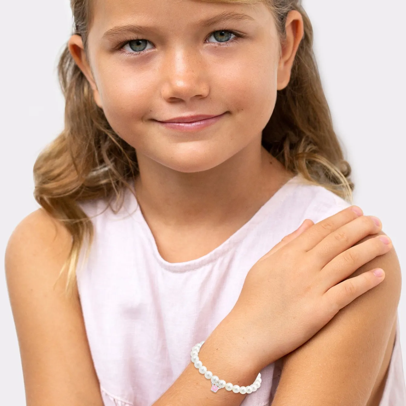 Elli "Armband Krone | Kristall ( Weiß )<Kinder Symbol-schmuck|Kinderschmuck