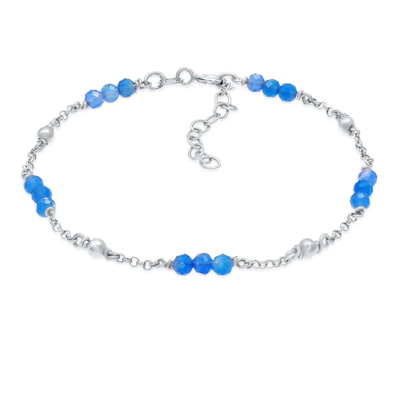 Elli "Armband Kugel | Achat ( Blau )< Letzte Chance|Armbänder