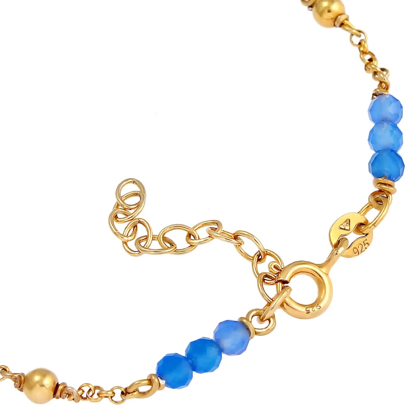 Elli "Armband Kugel | Achat ( Blau )< Letzte Chance|Armbänder