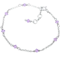 Elli "Armband Kugel | Kristall ( Violett hell )<Kinder Kinderschmuck