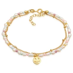 Elli "Armband mit Smiling Face Beads | Süßwasserperlen< Perlen|Armbänder