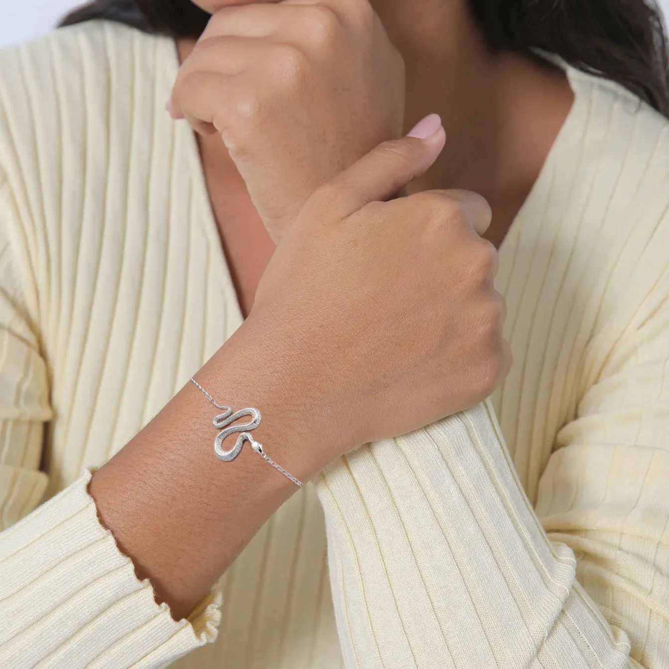 Elli "Armband Schlange Anhänger< Armbänder|Silber
