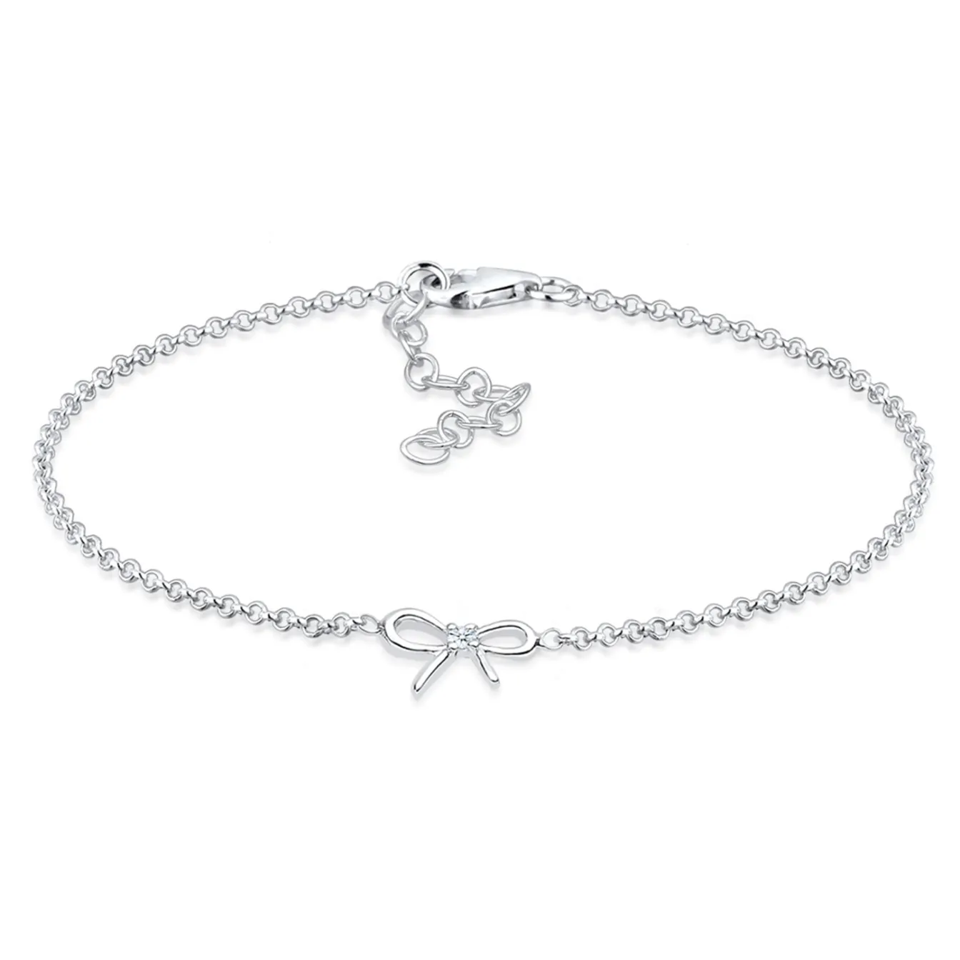 Elli "Armband Schleife | Diamant ( Weiß, 0,015 ct )< Symbol-schmuck|Armbänder
