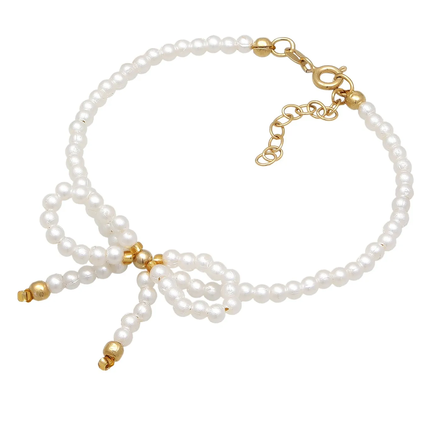 Elli "Armband Schleife | Synth. Perlen< Symbol-schmuck|Perlen