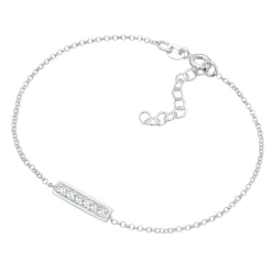 Elli "Armband Stab | Zirkonia Kristalle (Weiß)< Armbänder|Silber