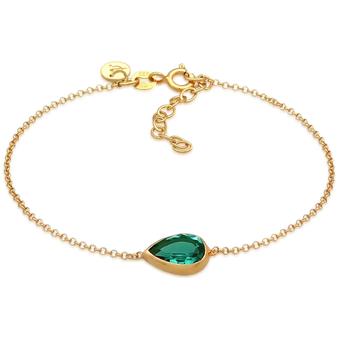 Elli "Armband Tropfen | Quarz (Grün)< Armbänder|Edelsteine
