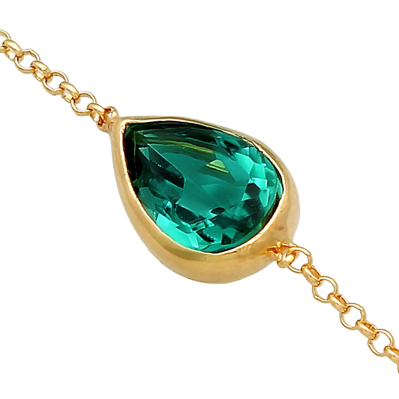 Elli "Armband Tropfen | Quarz (Grün)< Armbänder|Edelsteine