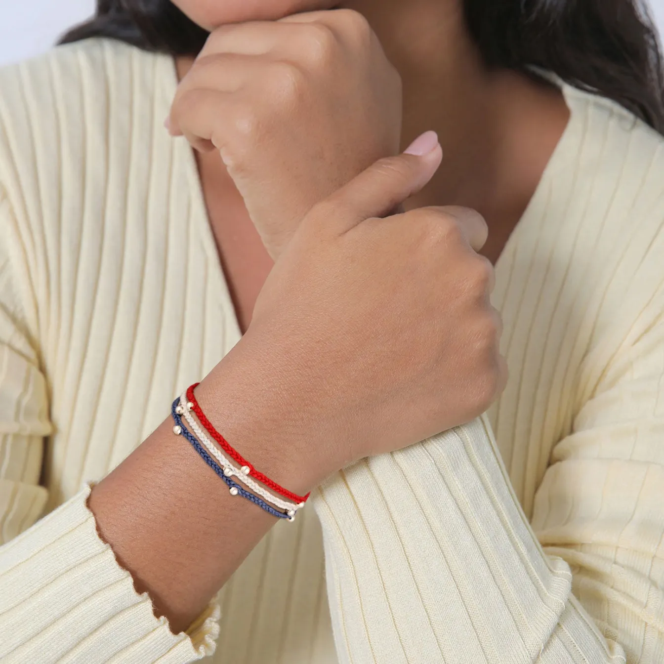Elli "Armbandset Fußball | Nylon (Schwarz, Rot, Gelb)< Armbänder