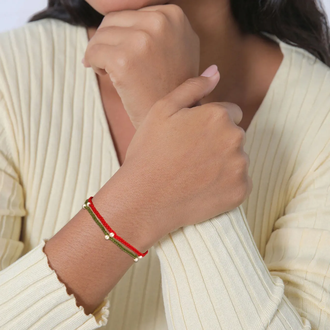 Elli "Armbandset Fußball | Nylon (Schwarz, Rot, Gelb)< Armbänder