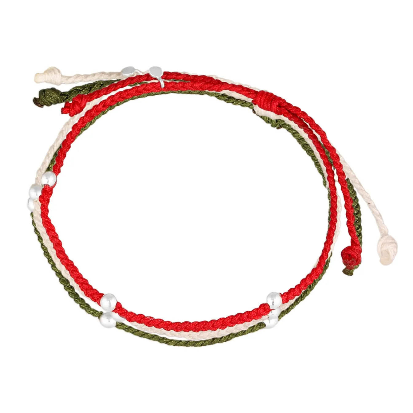 Elli "Armbandset Fußball | Nylon (Schwarz, Rot, Gelb)< Armbänder