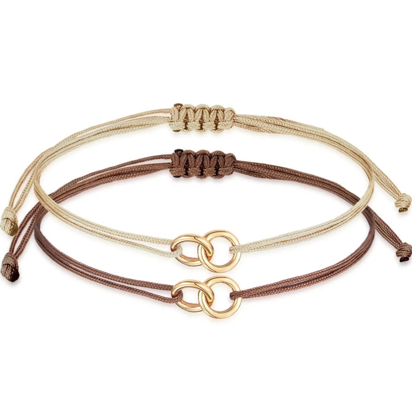 Elli "Armbandset Infinity Kreis | Nylon< Vergoldet|Symbol-schmuck