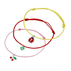 Elli "Armbandset Kirsche | Kristall ( Rot )<Kinder Symbol-schmuck|Kinderschmuck