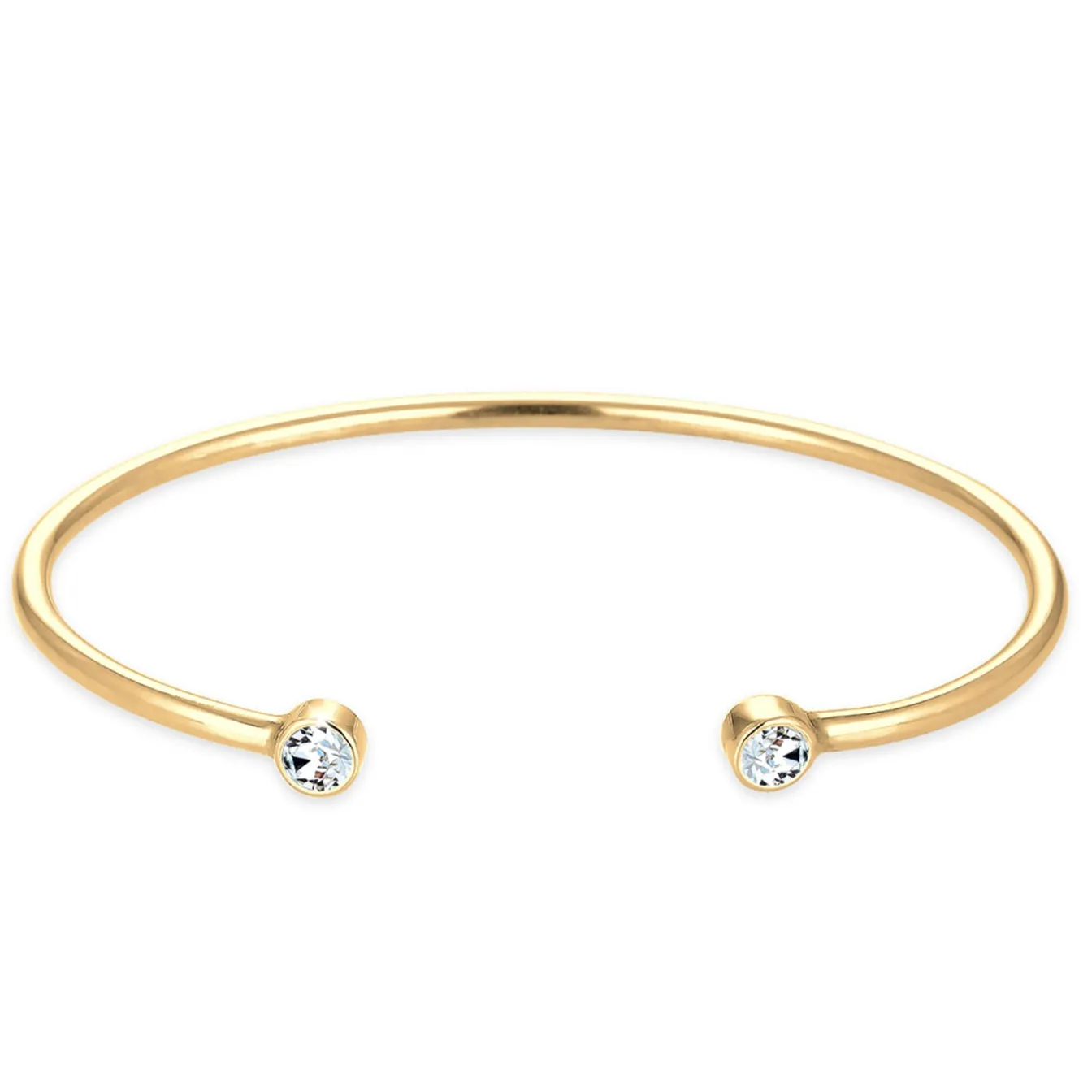 Elli "Armreif | Kristall ( Weiß )< Roségold|Armbänder