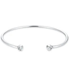 Elli "Armreif | Kristall ( Weiß )< Roségold|Armbänder
