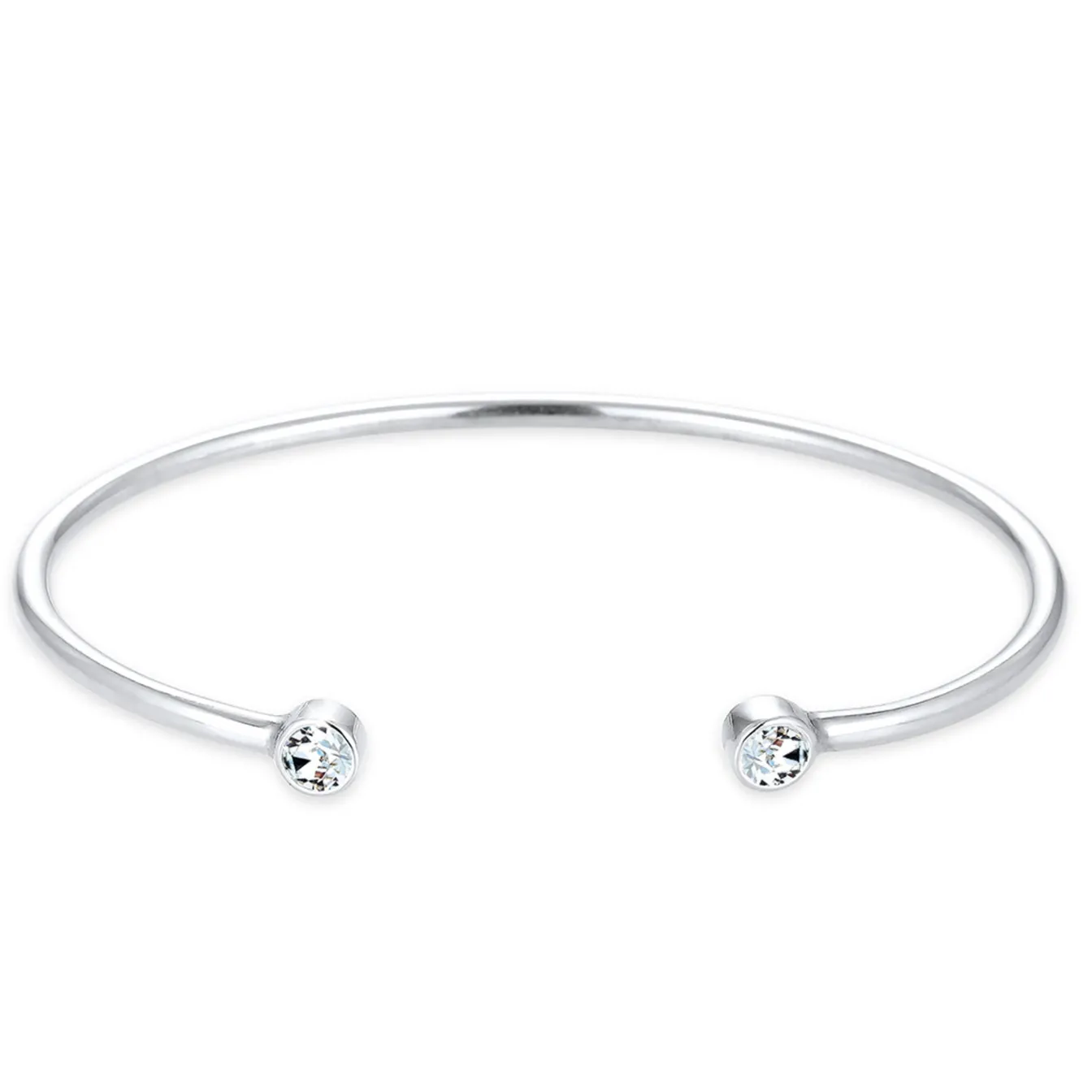 Elli "Armreif | Kristall ( Weiß )< Roségold|Armbänder