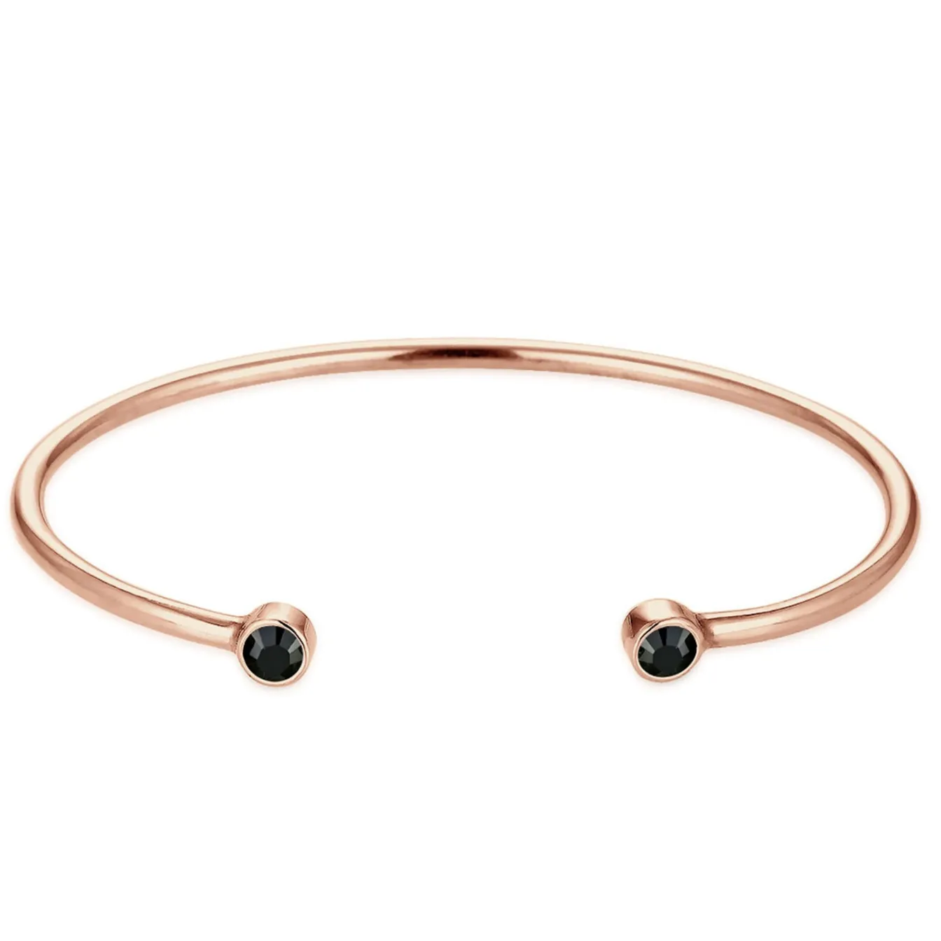 Elli "Armreif | Kristall ( Weiß )< Roségold|Armbänder