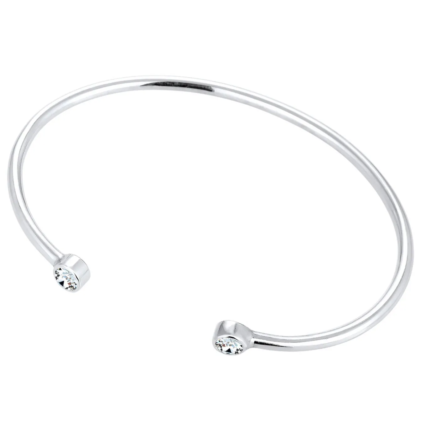 Elli "Armreif | Kristall ( Weiß )< Roségold|Armbänder