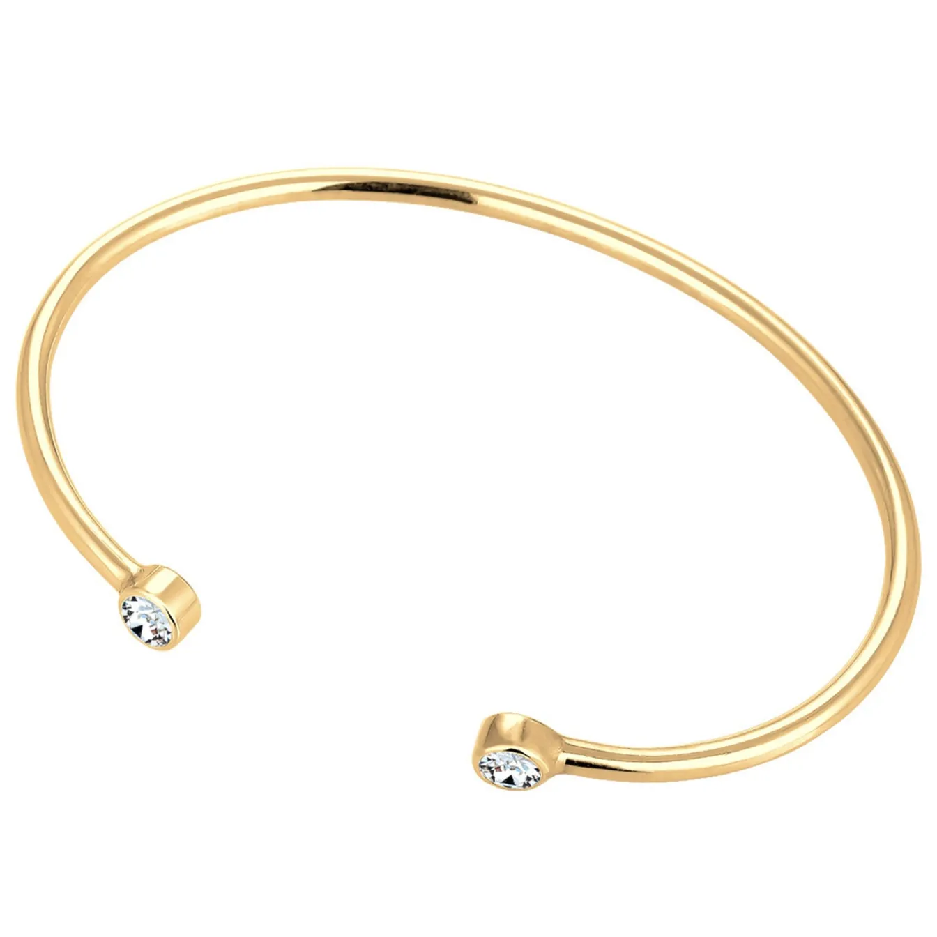 Elli "Armreif | Kristall ( Weiß )< Roségold|Armbänder