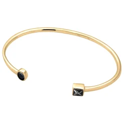 Elli "Armreif | Zirkonia ( Schwarz )< Armbänder|Vergoldet
