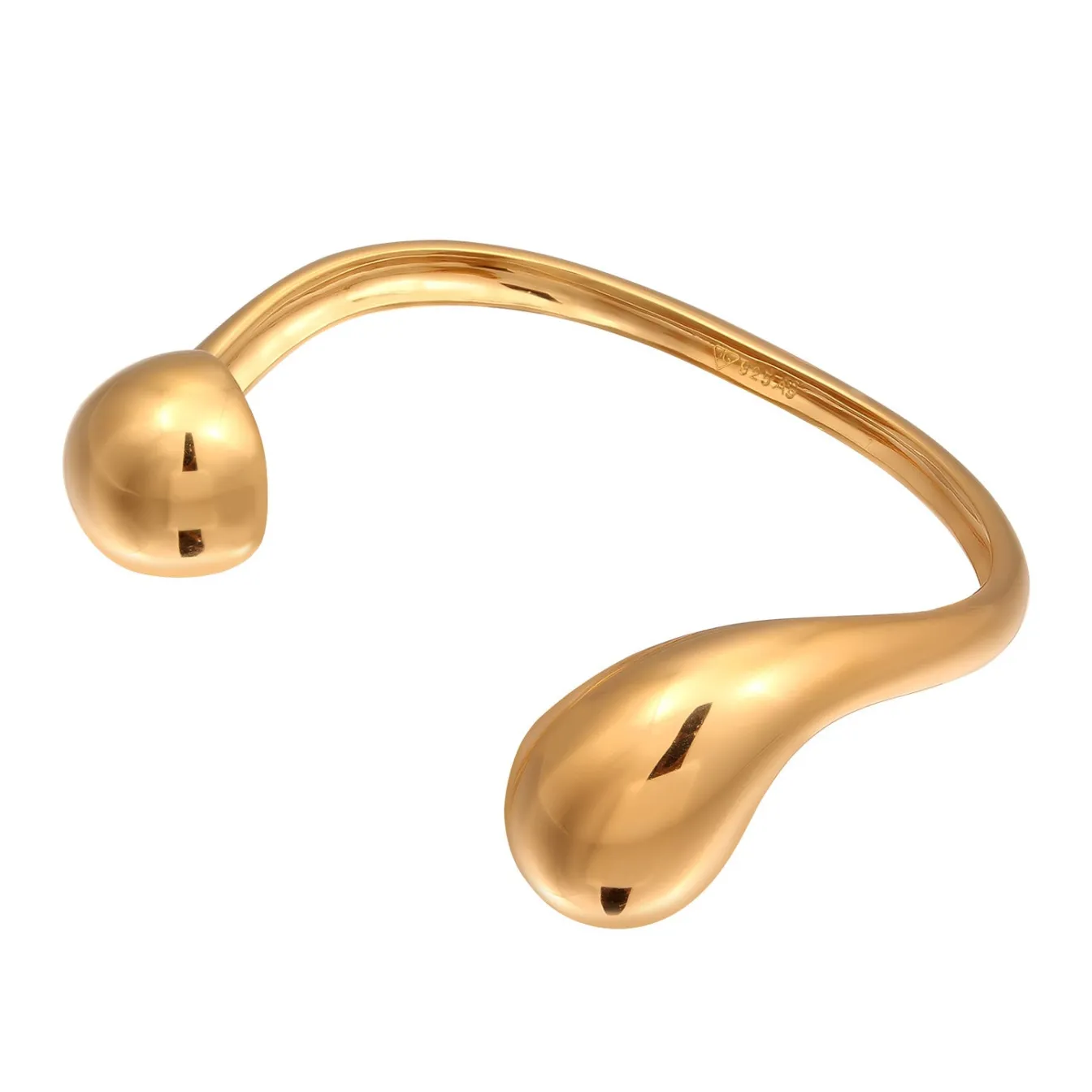 Elli "Armreif Tropfen< Vergoldet|Armbänder